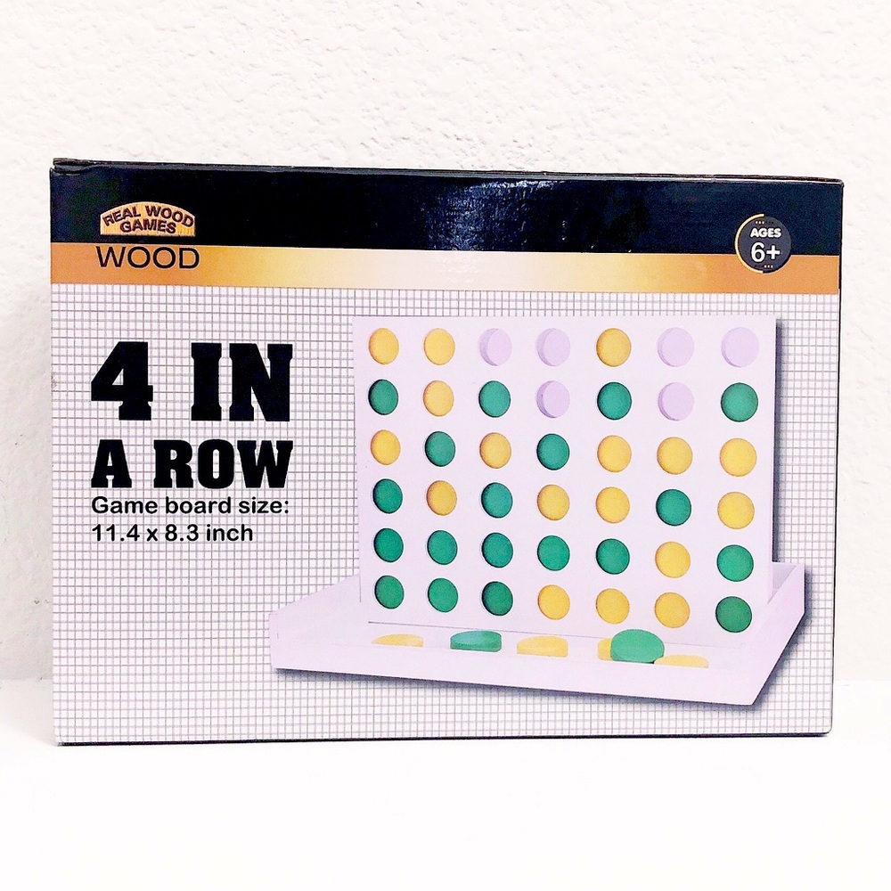 Regal Wood Games 4-In-A-Row Board Game Age 6+ New